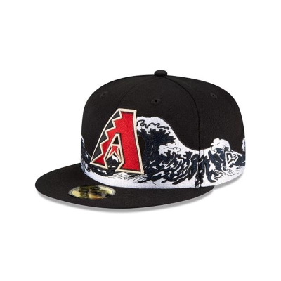 Red Arizona Diamondbacks Hat - New Era MLB Wave 59FIFTY Fitted Caps USA6830297